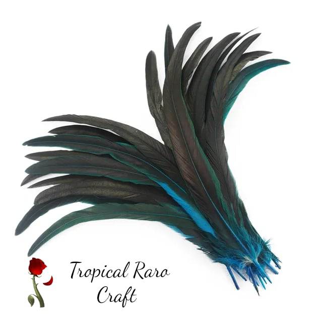 50pcs Lots TWO TONE COLORED Rooster Tail Feathers