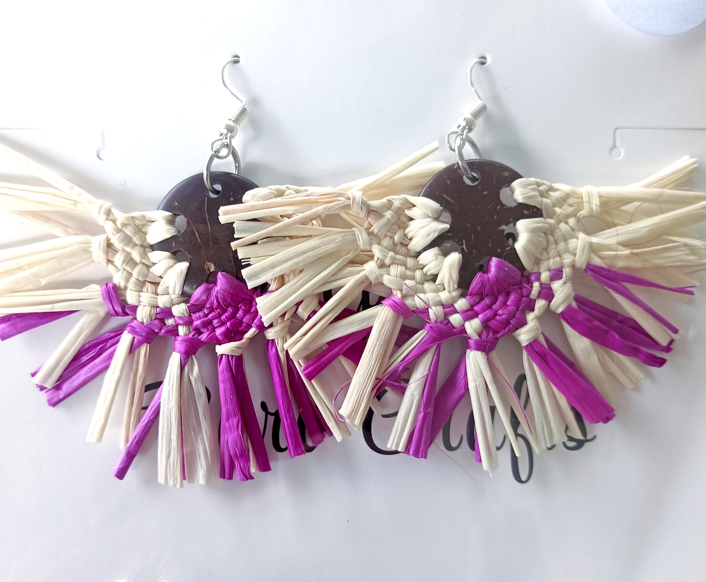 Assorted Coconut Frond/Rito Earrings Cat #1