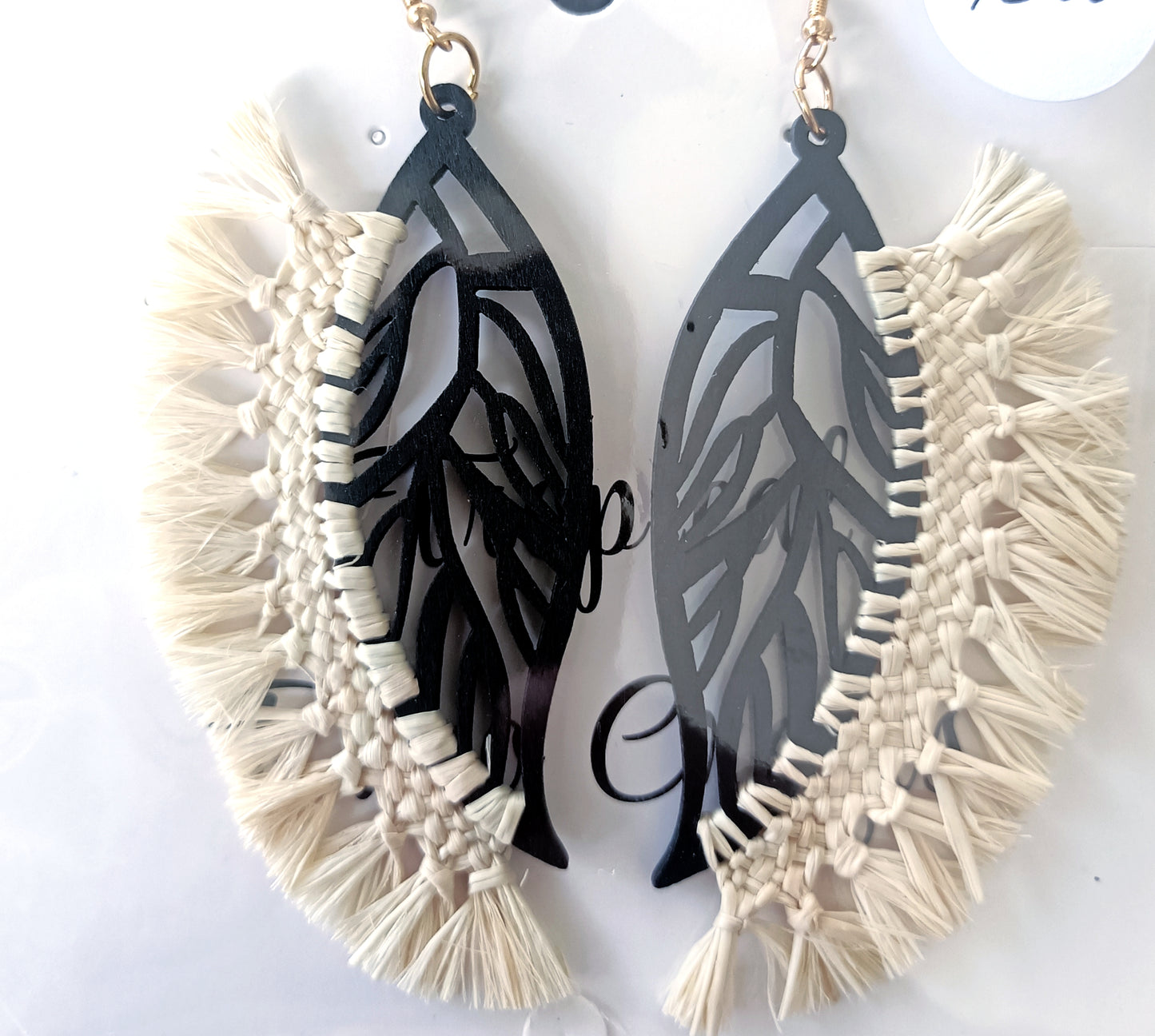 Assorted Coconut Frond/Rito Earrings Cat #1