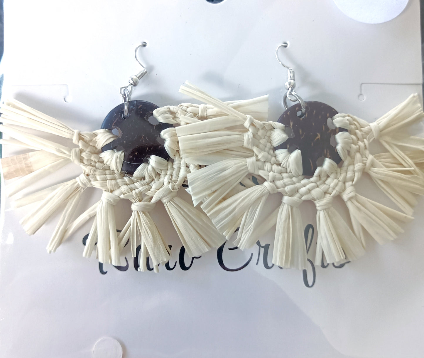 Assorted Coconut Frond/Rito Earrings Cat #1