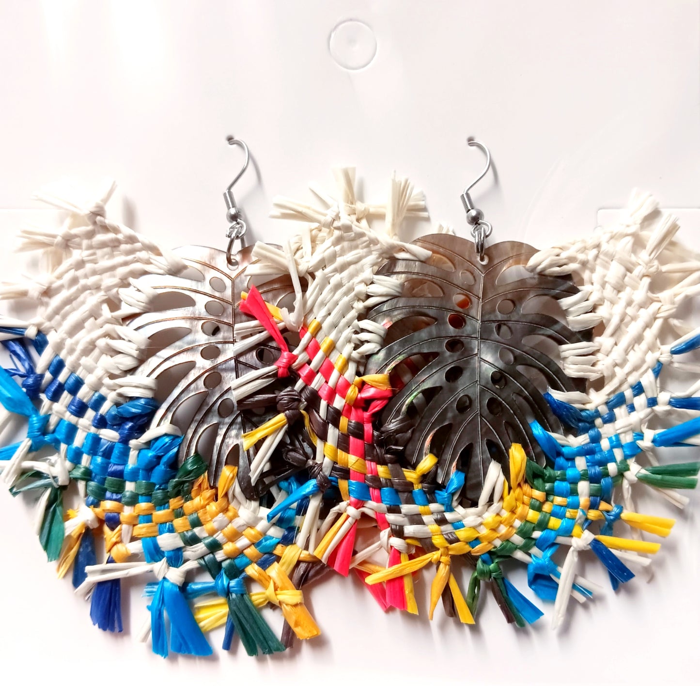 Assorted Coconut Frond/Rito Earrings Cat #4
