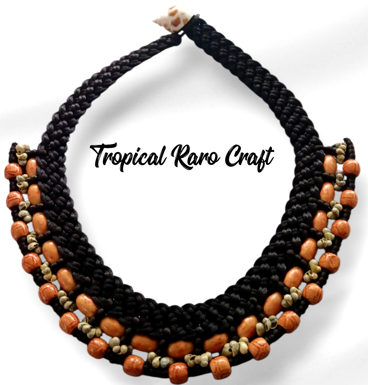 Macrame Mongo/ Wood Beads statement