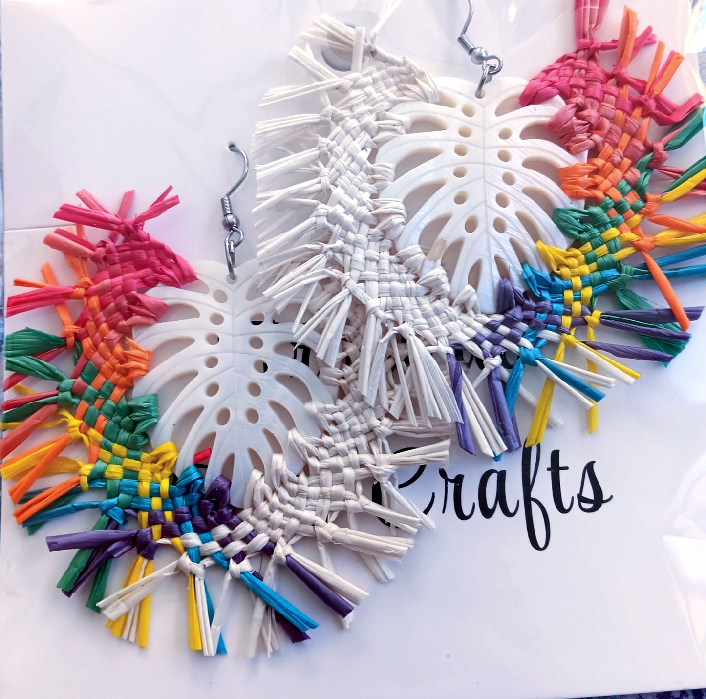 Assorted Coconut Frond/Rito Earrings Cat #4