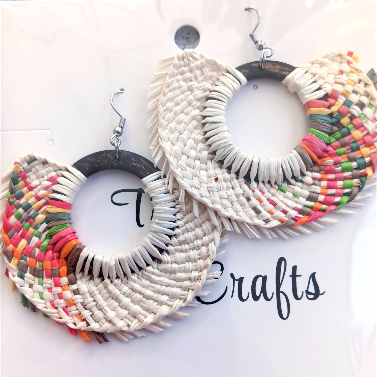 Assorted Coconut Frond/Rito Earrings Cat #4