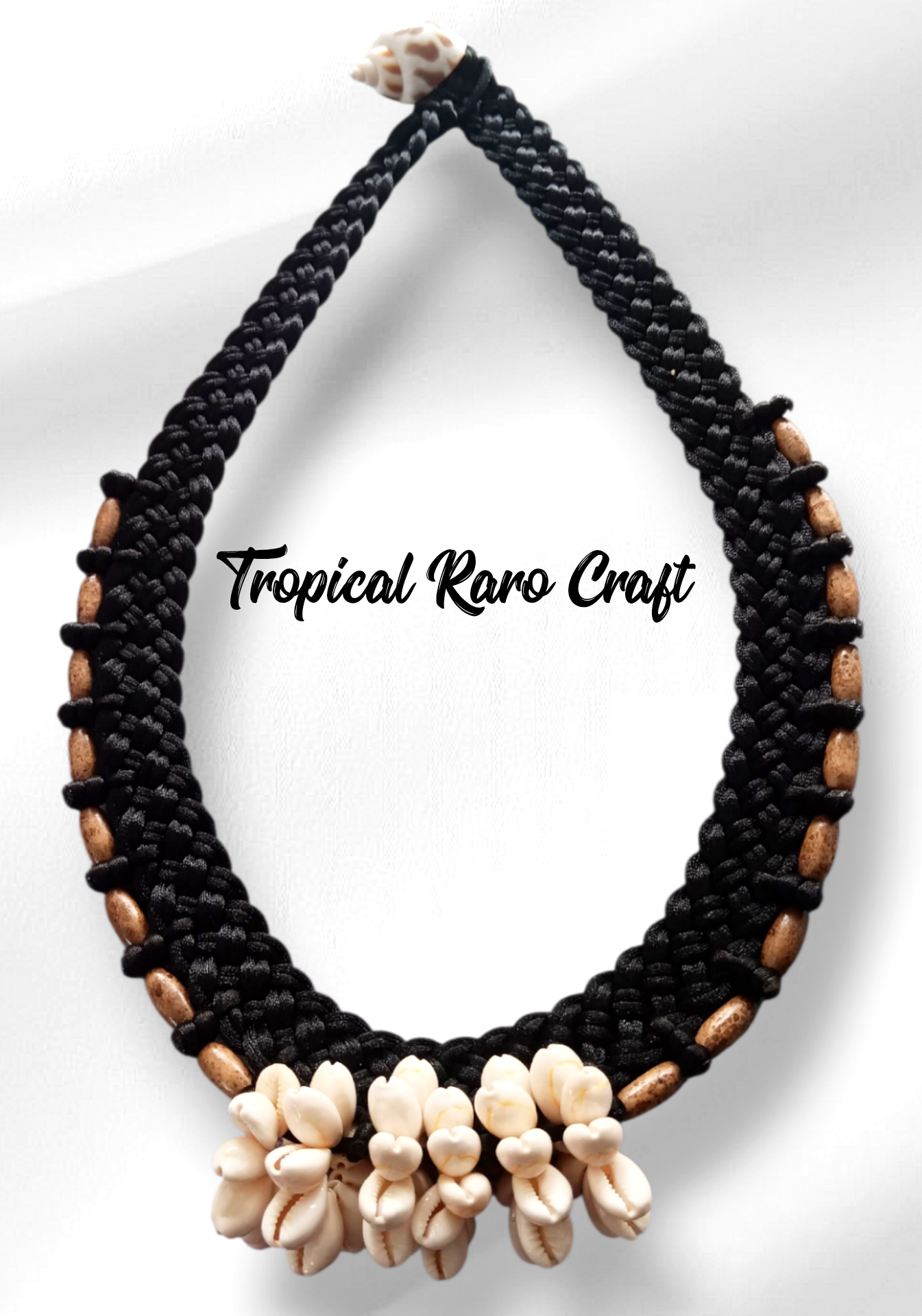 Macrame Mongo/ Wood Beads statement