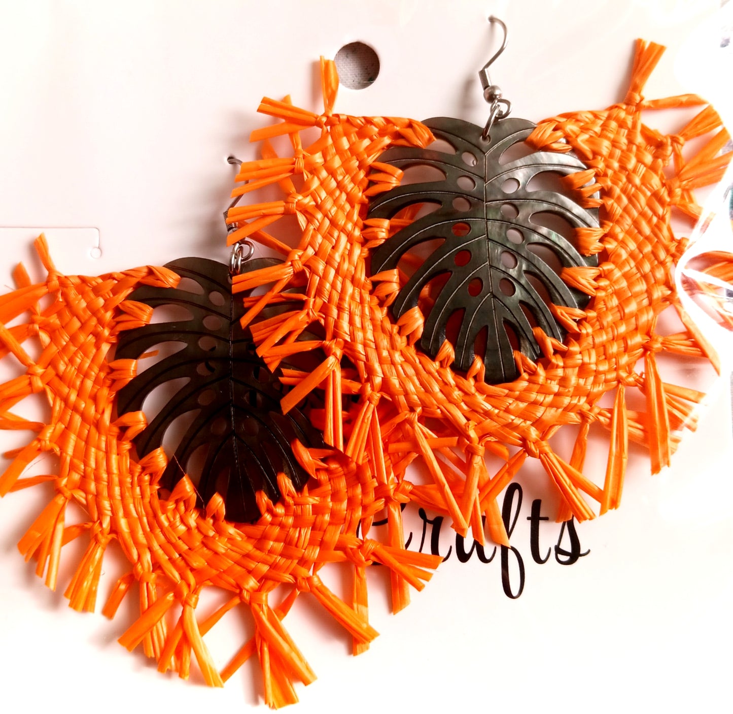 Assorted Coconut Frond/Rito Earrings Cat #4