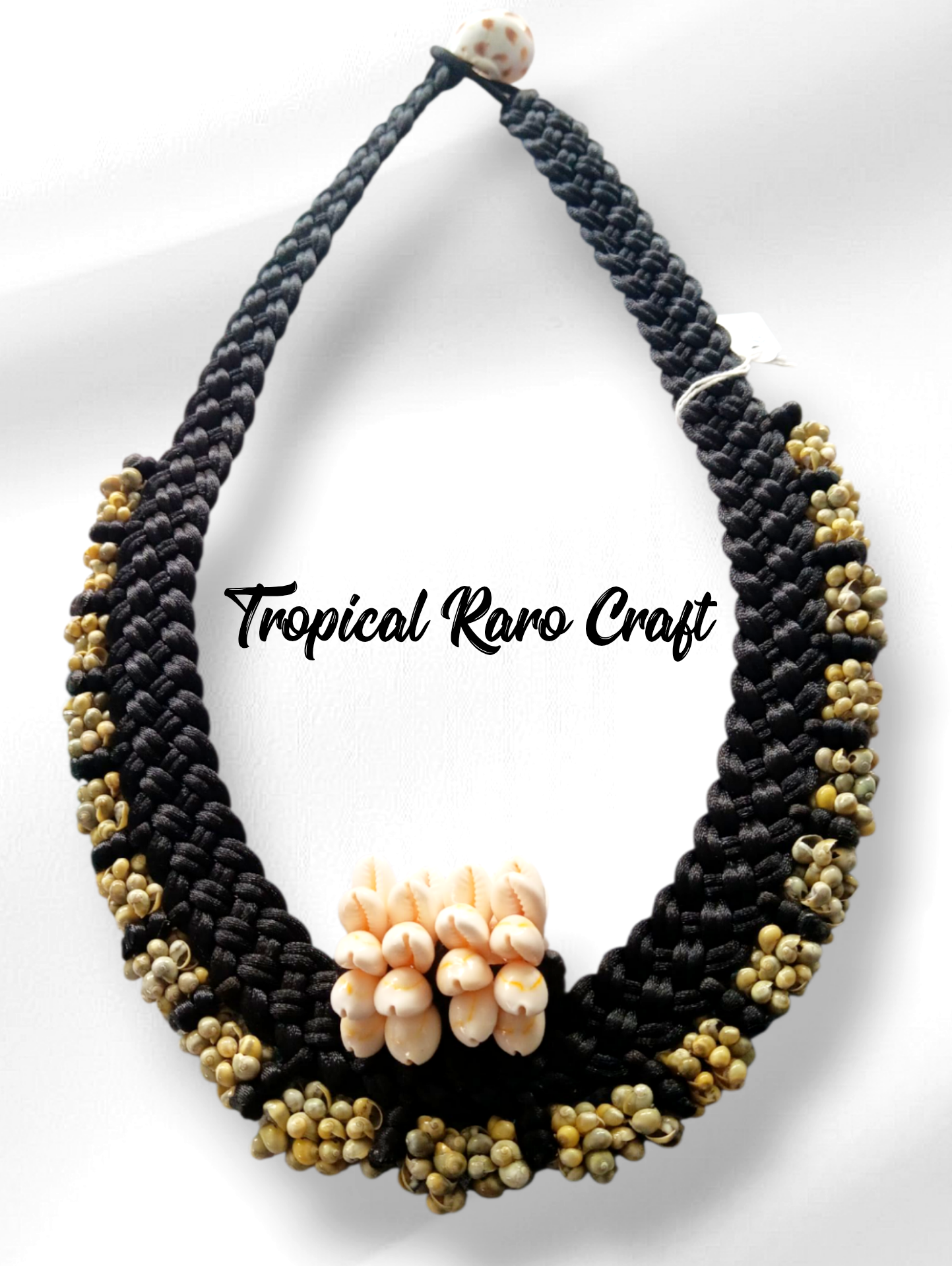 Macrame Mongo/ Wood Beads statement