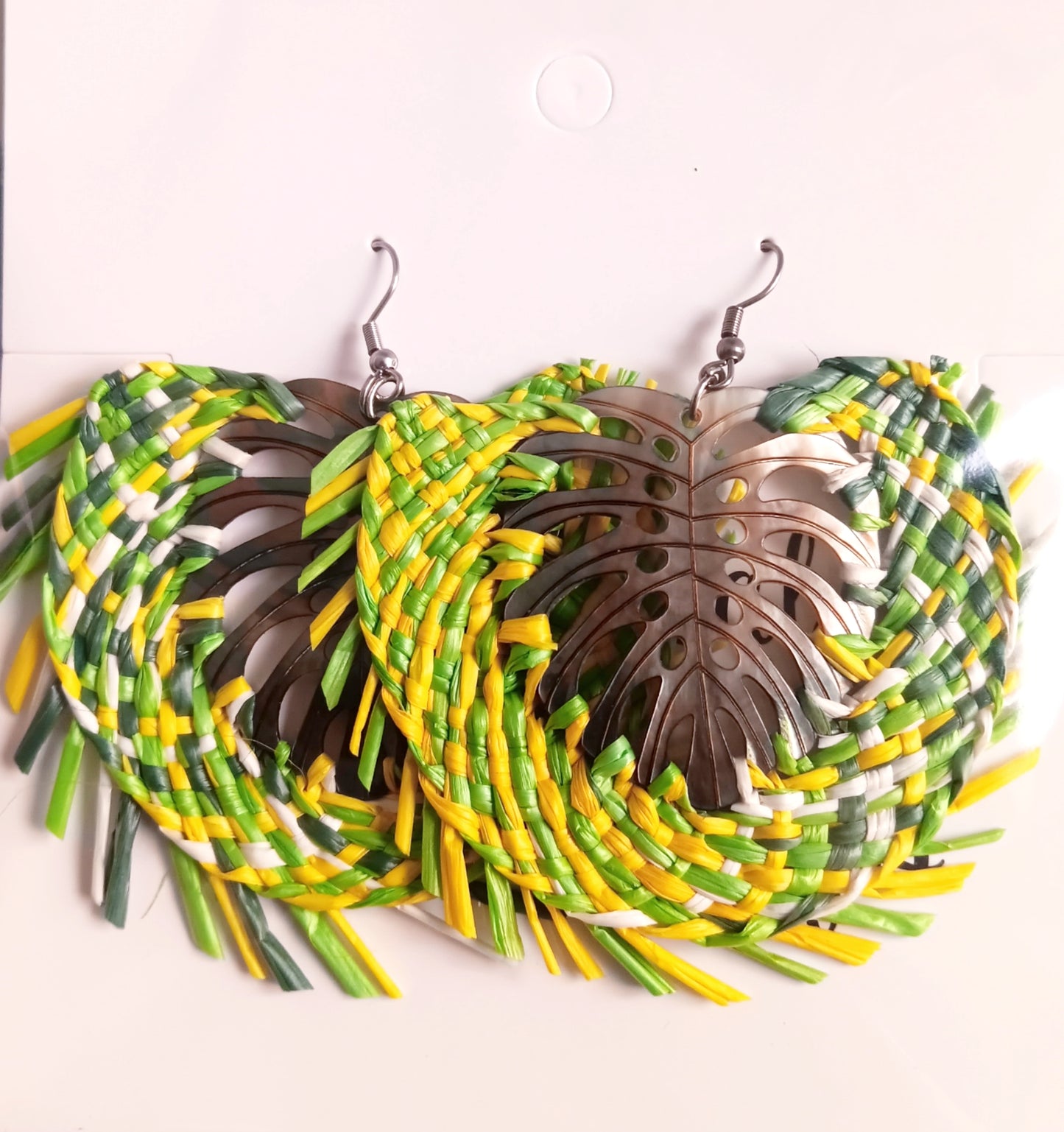Assorted Coconut Frond/Rito Earrings Cat #4
