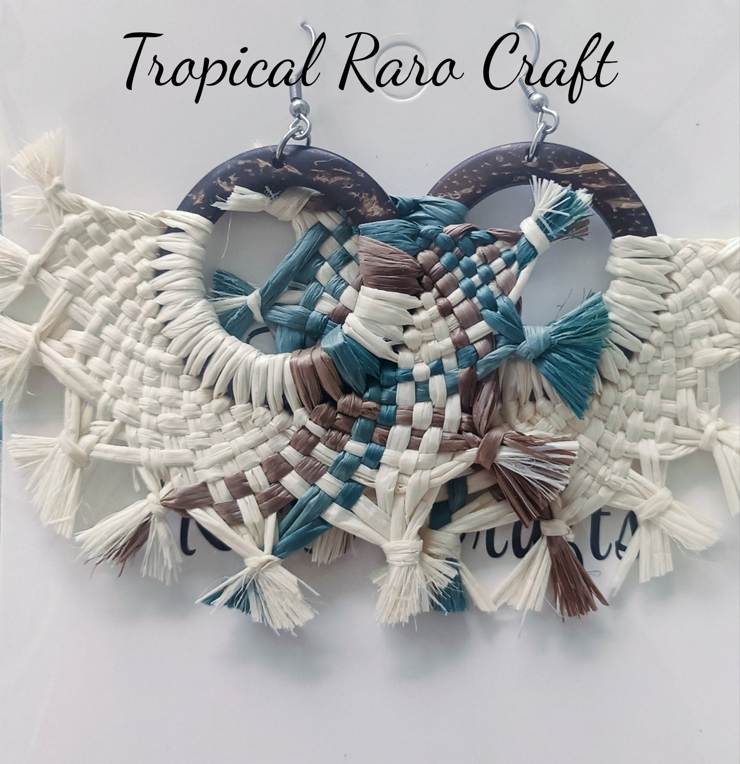 Assorted Coconut Frond/Rito Earrings Cat #3