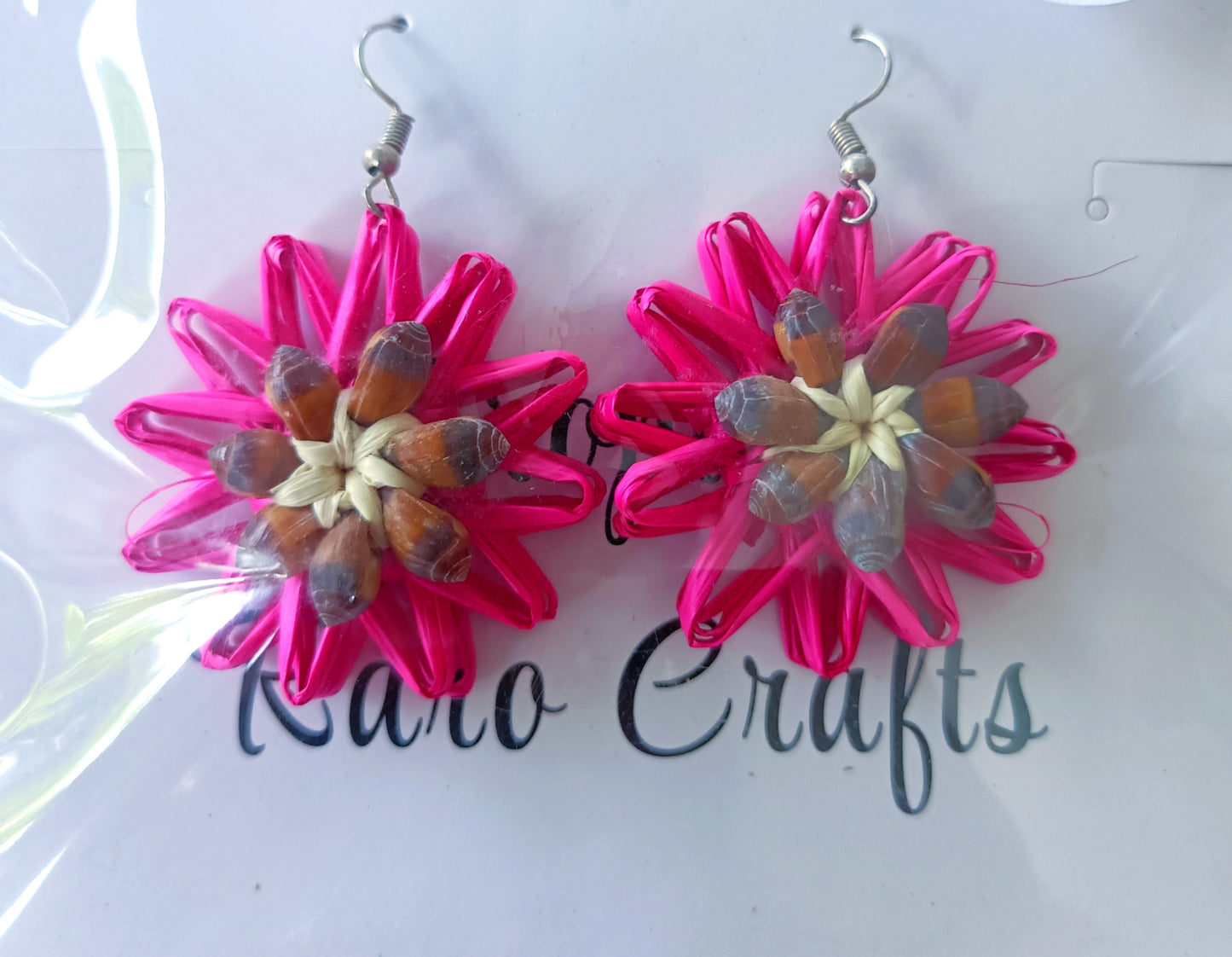 Assorted Coconut Frond/Rito Earrings Cat #1