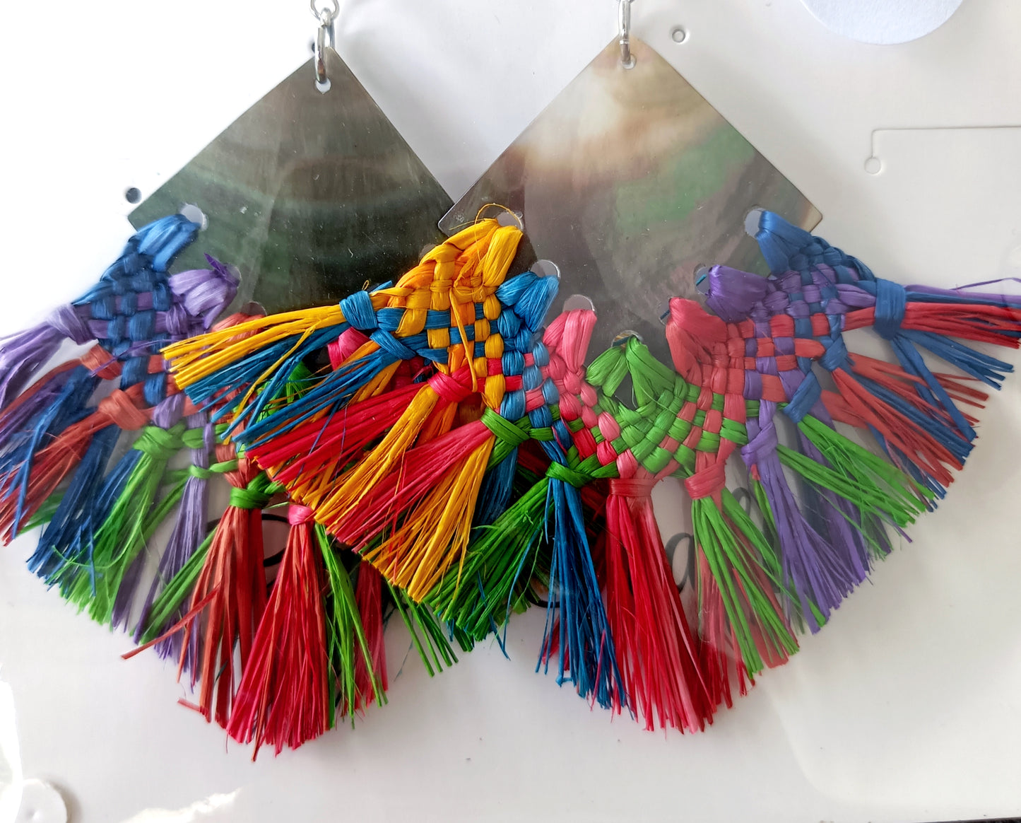 Assorted Coconut Frond/Rito Earrings Cat #1