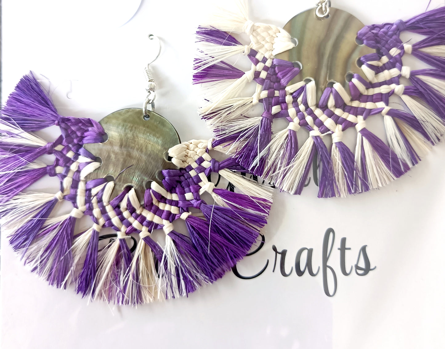 Assorted Coconut Frond/Rito Earrings Cat #1