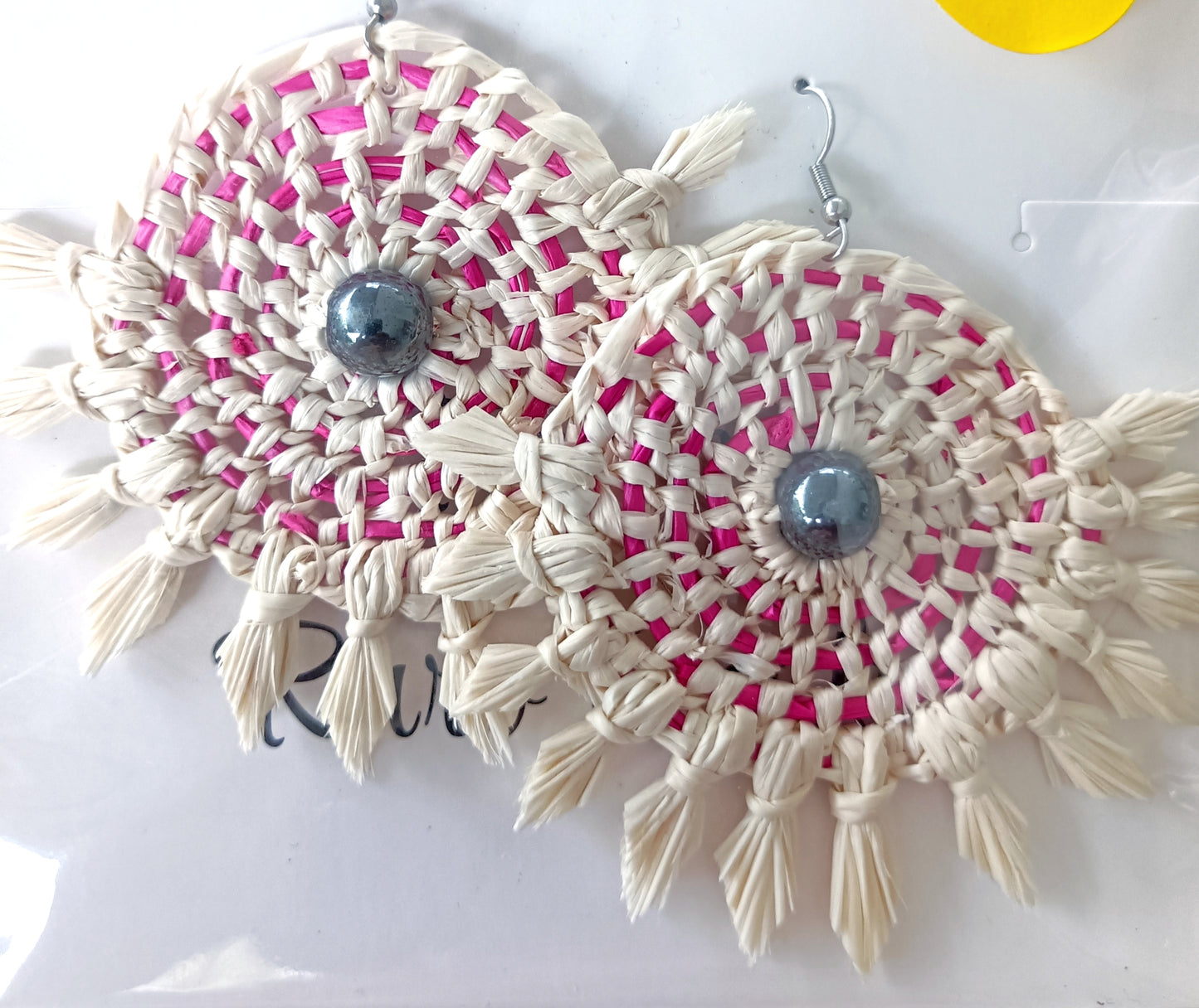 Assorted Coconut Frond/Rito Earrings Cat #1