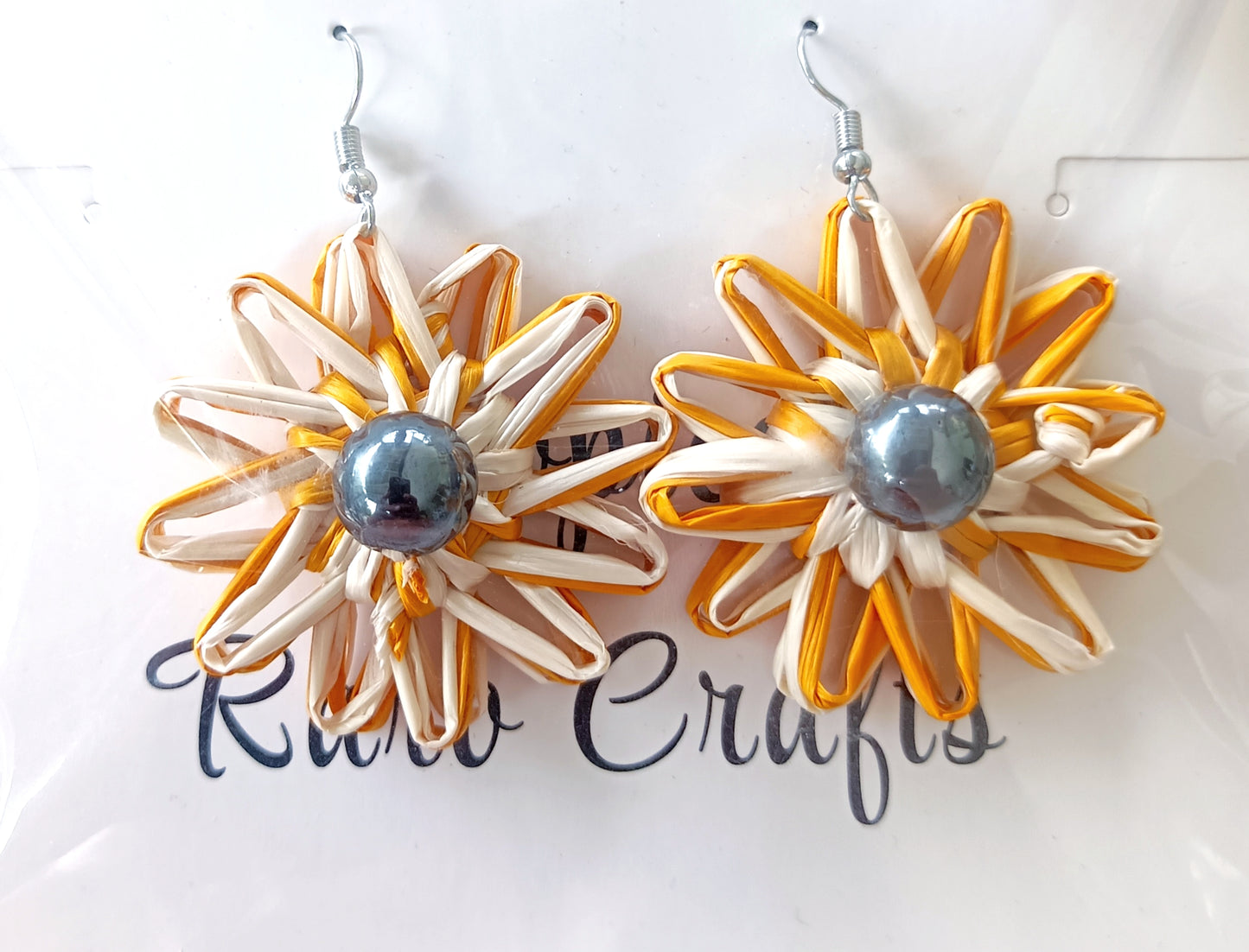 Assorted Coconut Frond/Rito Earrings Cat #1