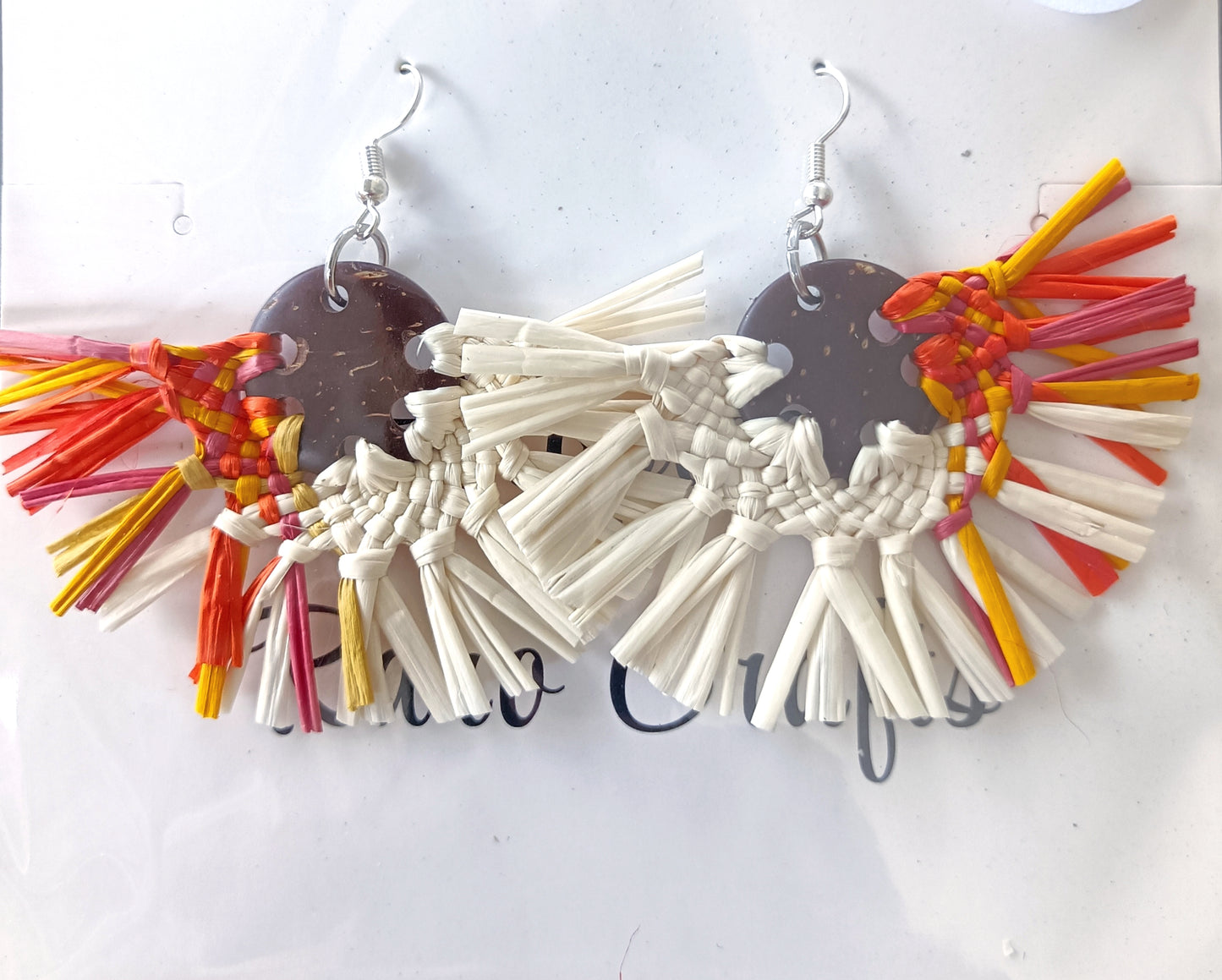 Assorted Coconut Frond/Rito Earrings Cat #1