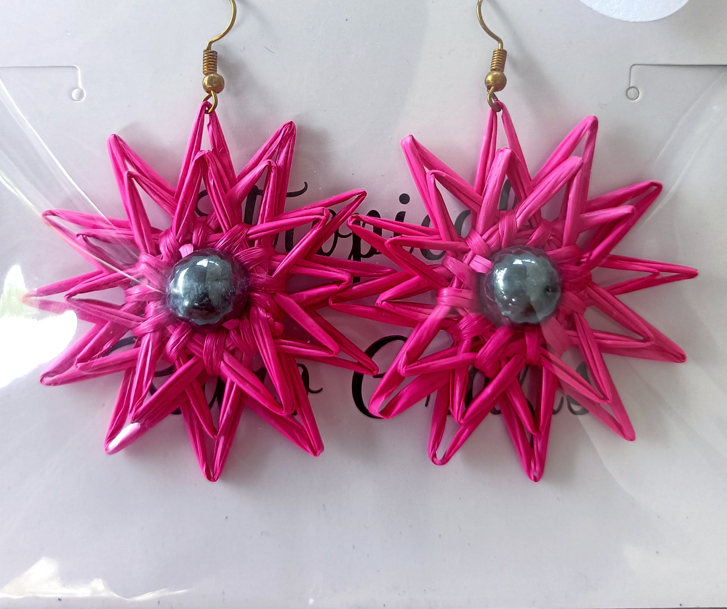 Assorted Coconut Frond/Rito Earrings Cat #1