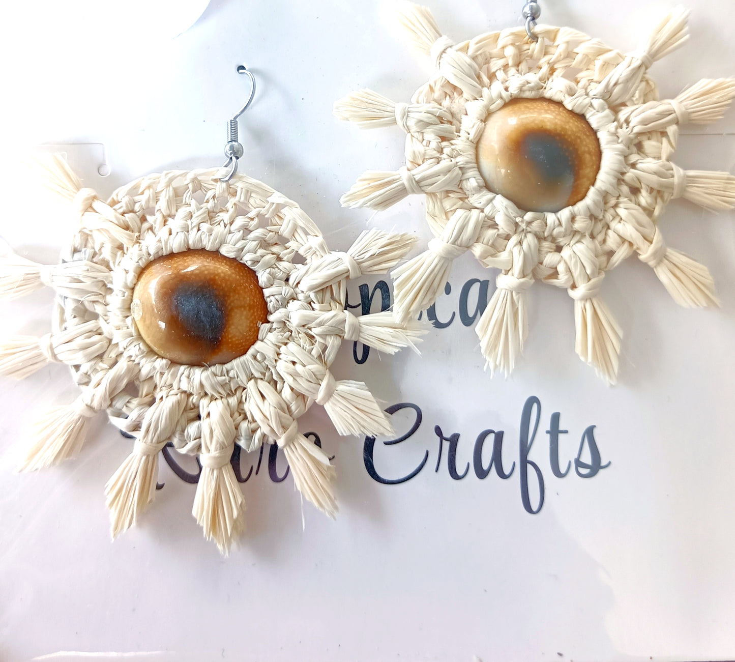 Assorted Coconut Frond/Rito Earrings Cat #1