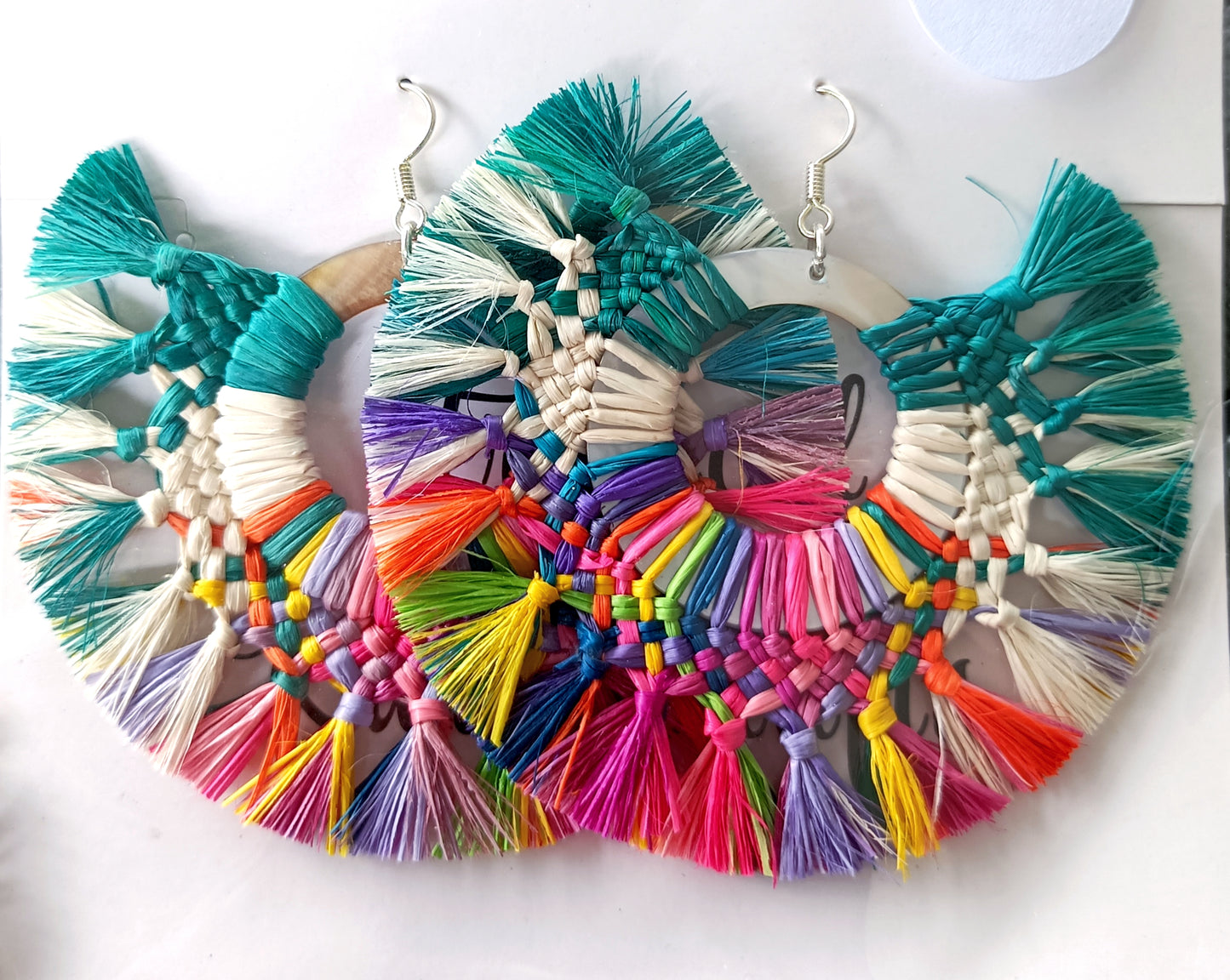 Assorted Coconut Frond/Rito Earrings Cat #1