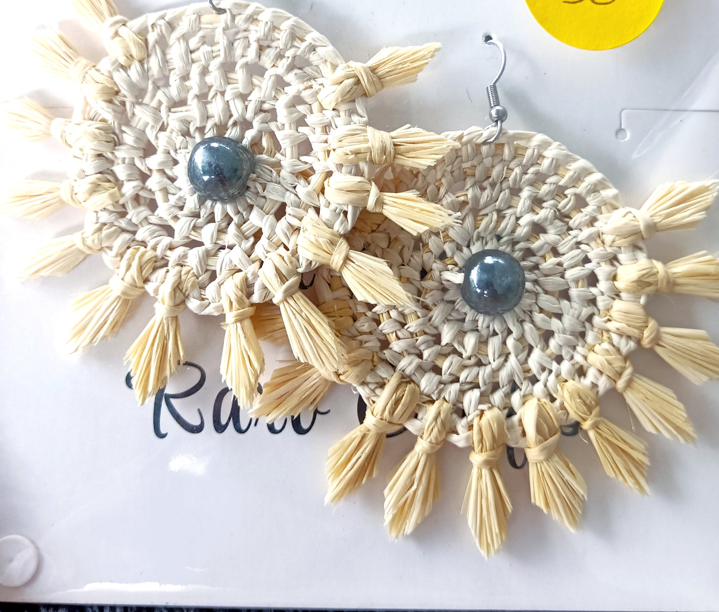 Assorted Coconut Frond/Rito Earrings Cat #1