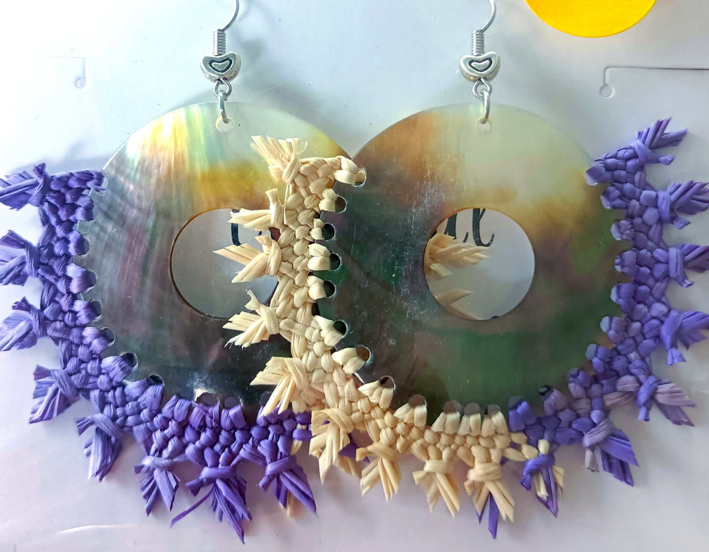 Assorted Coconut Frond/Rito Earrings Cat #1