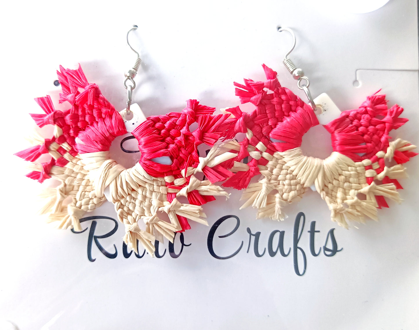 Assorted Coconut Frond/Rito Earrings Cat #1