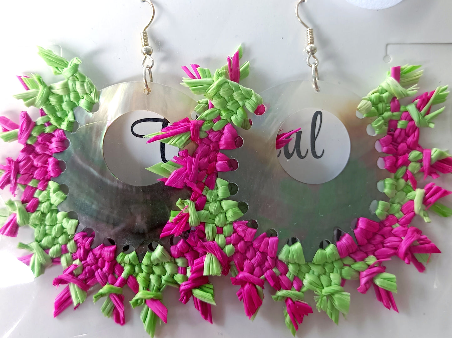 Assorted Coconut Frond/Rito Earrings Cat #1
