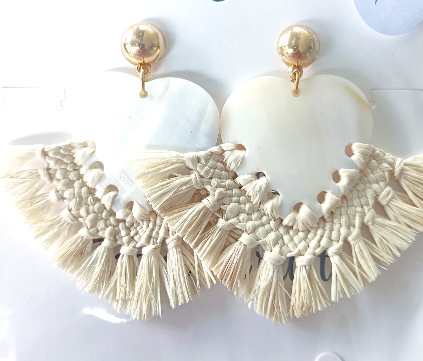 Assorted Coconut Frond/Rito Earrings Cat #1