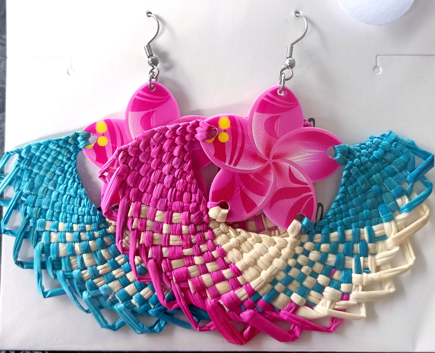 Assorted Coconut Frond/Rito Earrings Cat #1