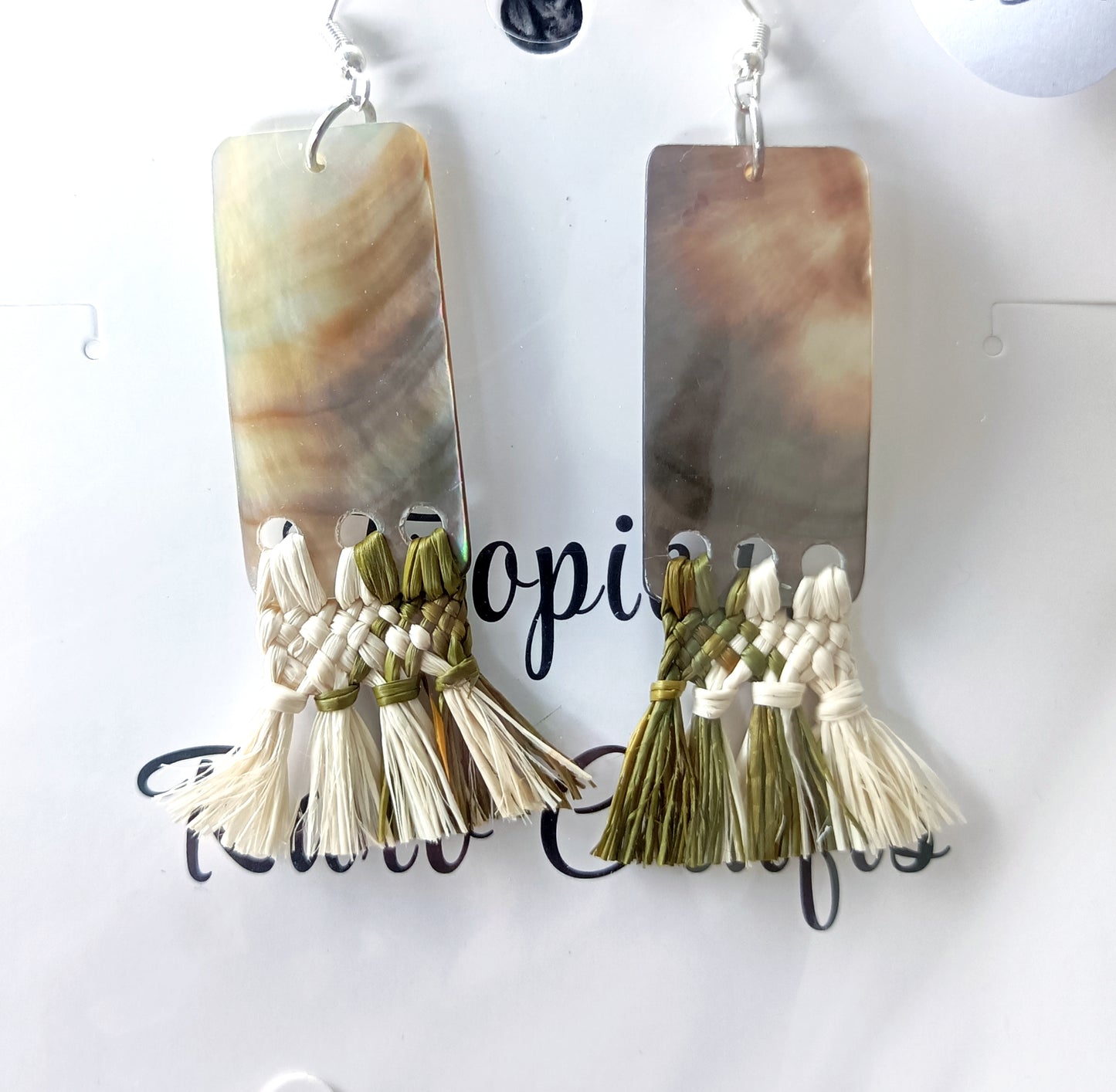 Assorted Coconut Frond/Rito Earrings Cat #1