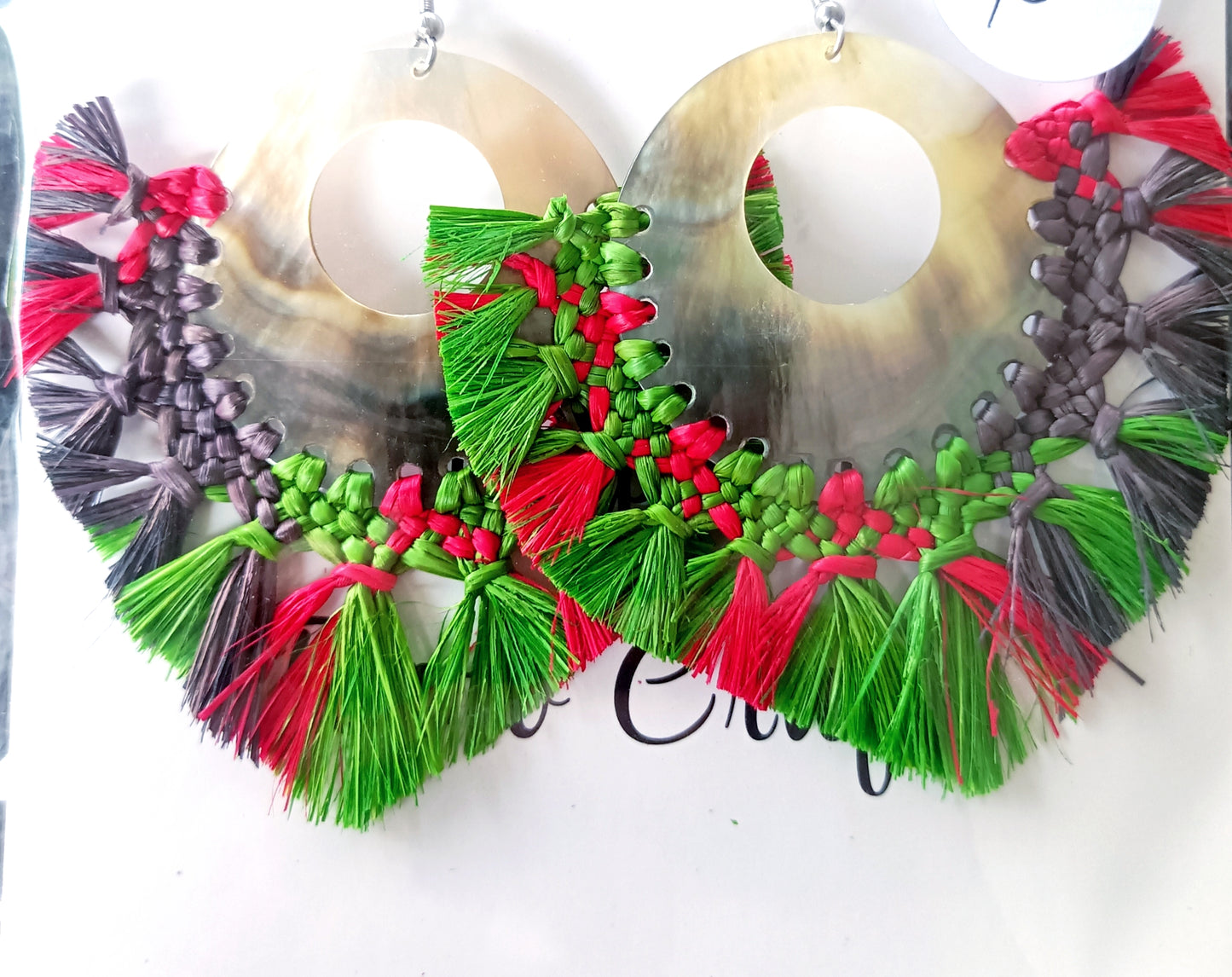 Assorted Coconut Frond/Rito Earrings Cat #1