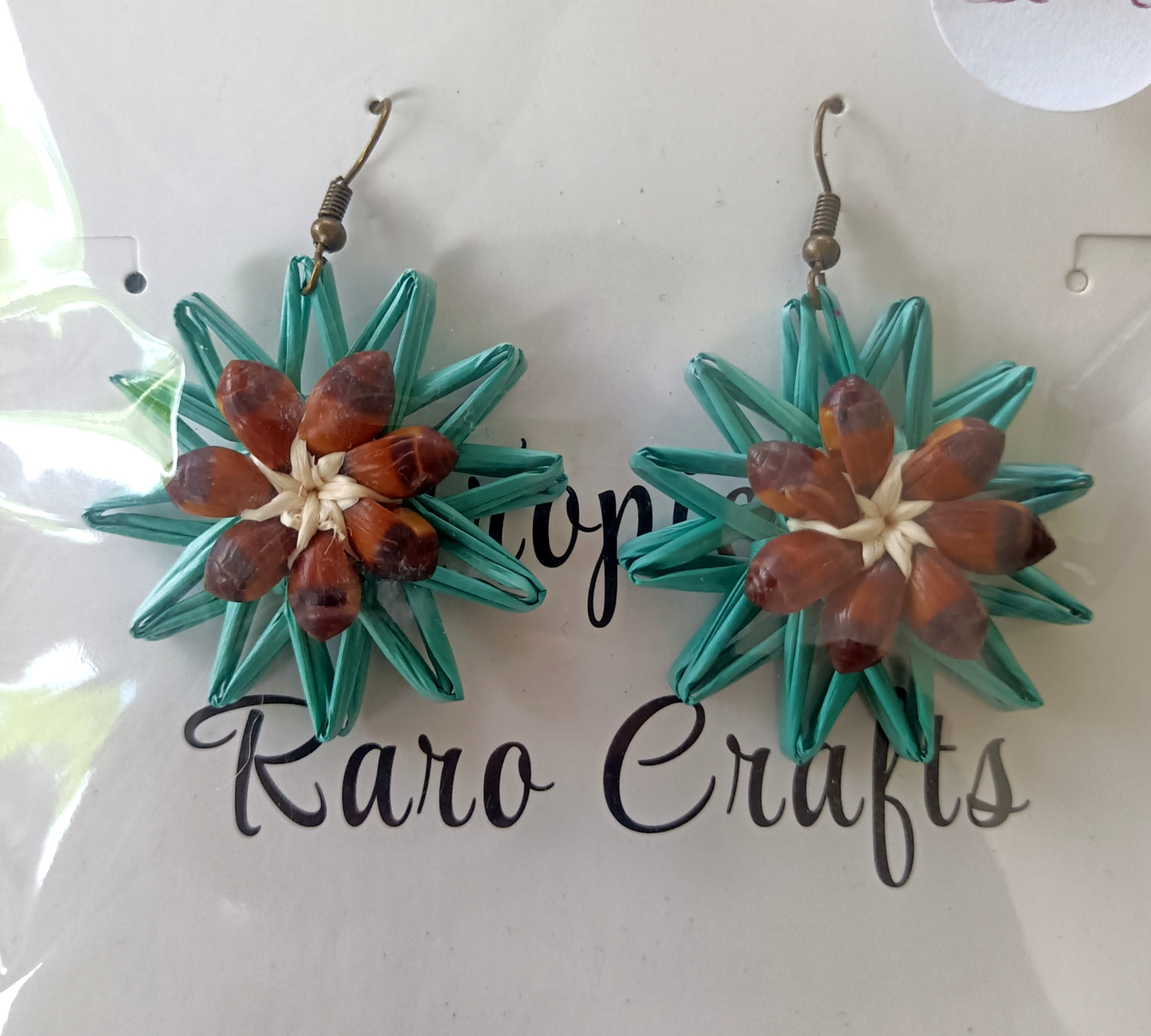 Assorted Coconut Frond/Rito Earrings Cat #1