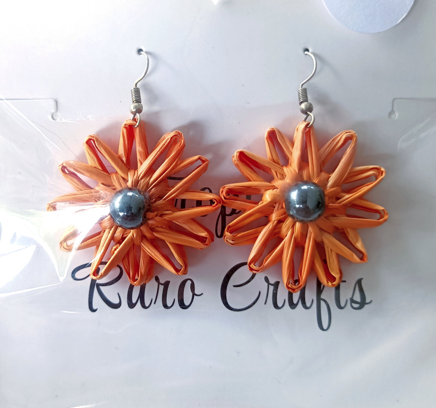 Assorted Coconut Frond/Rito Earrings Cat #1