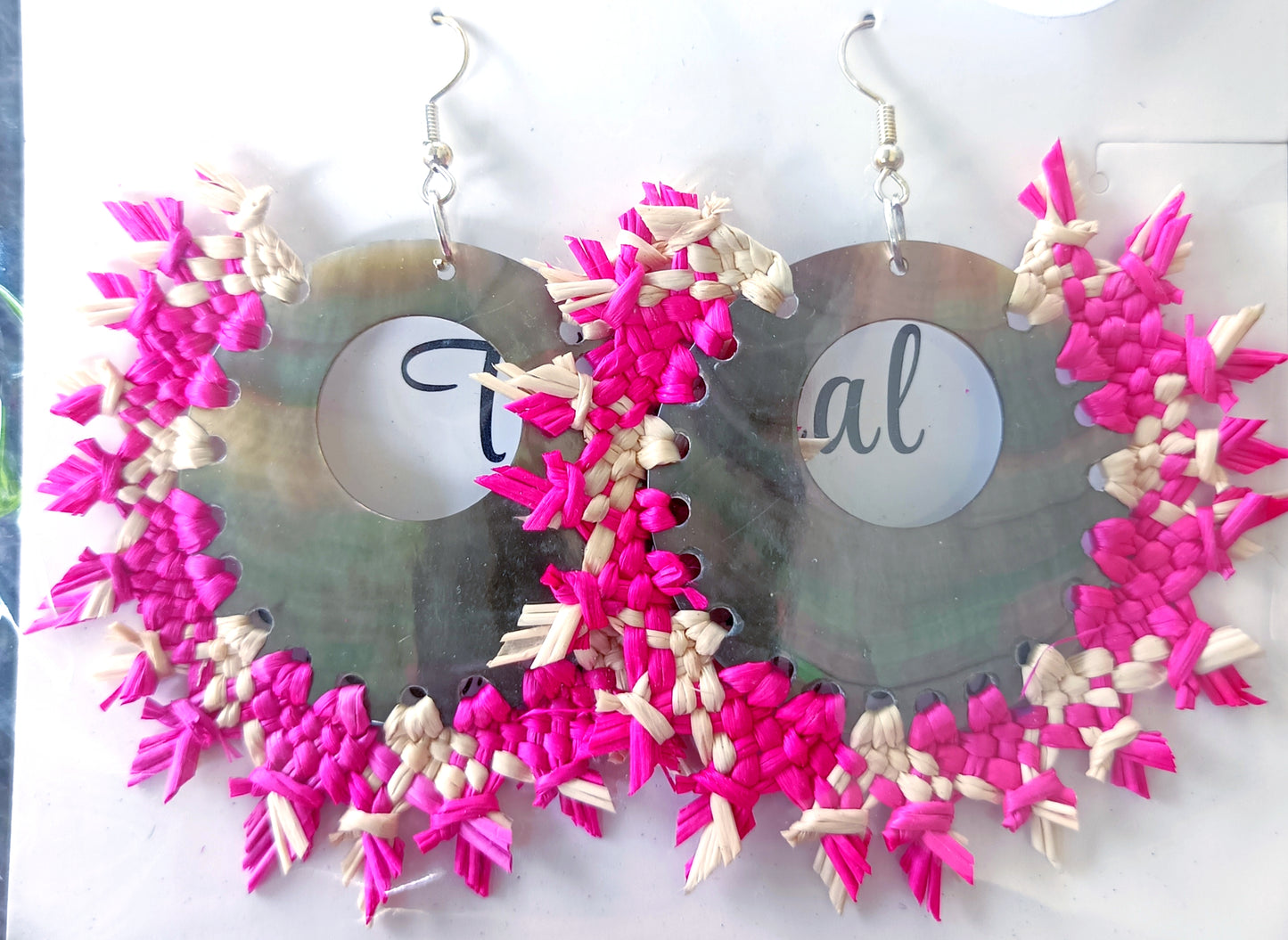 Assorted Coconut Frond/Rito Earrings Cat #1