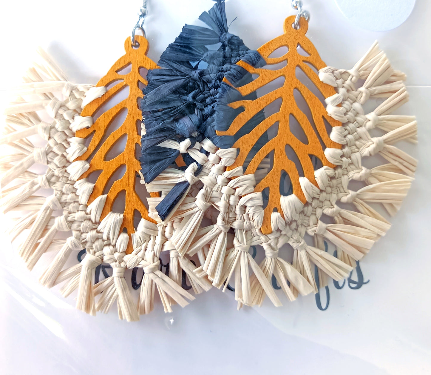 Assorted Coconut Frond/Rito Earrings Cat #1