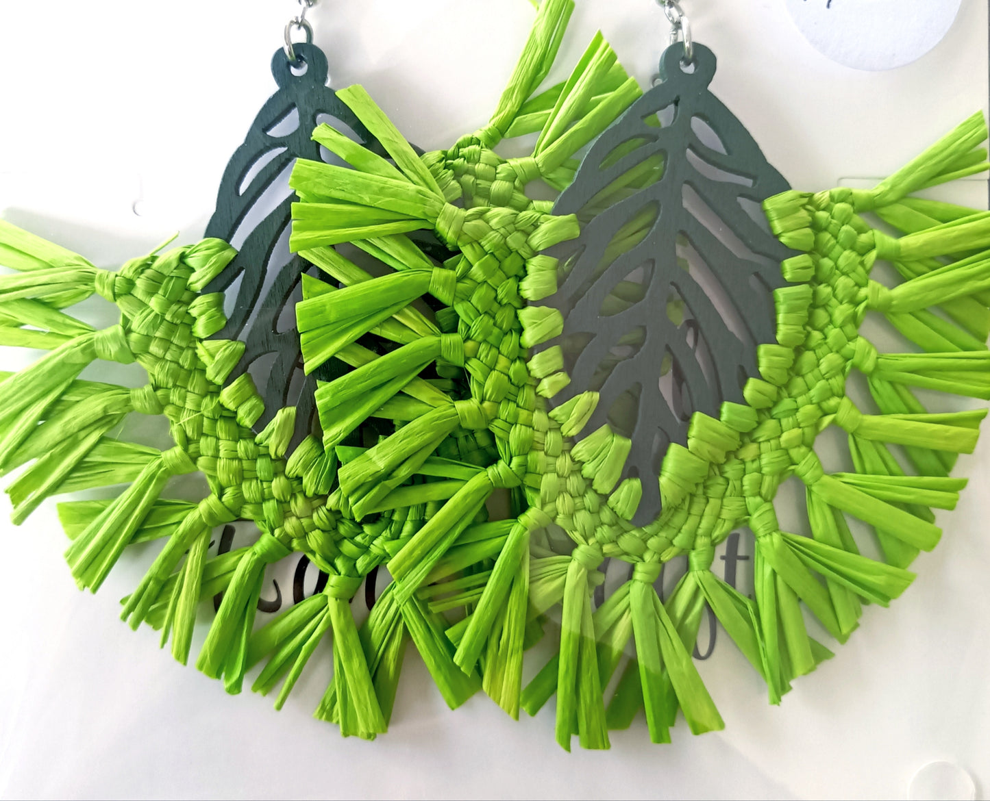 Assorted Coconut Frond/Rito Earrings Cat #1