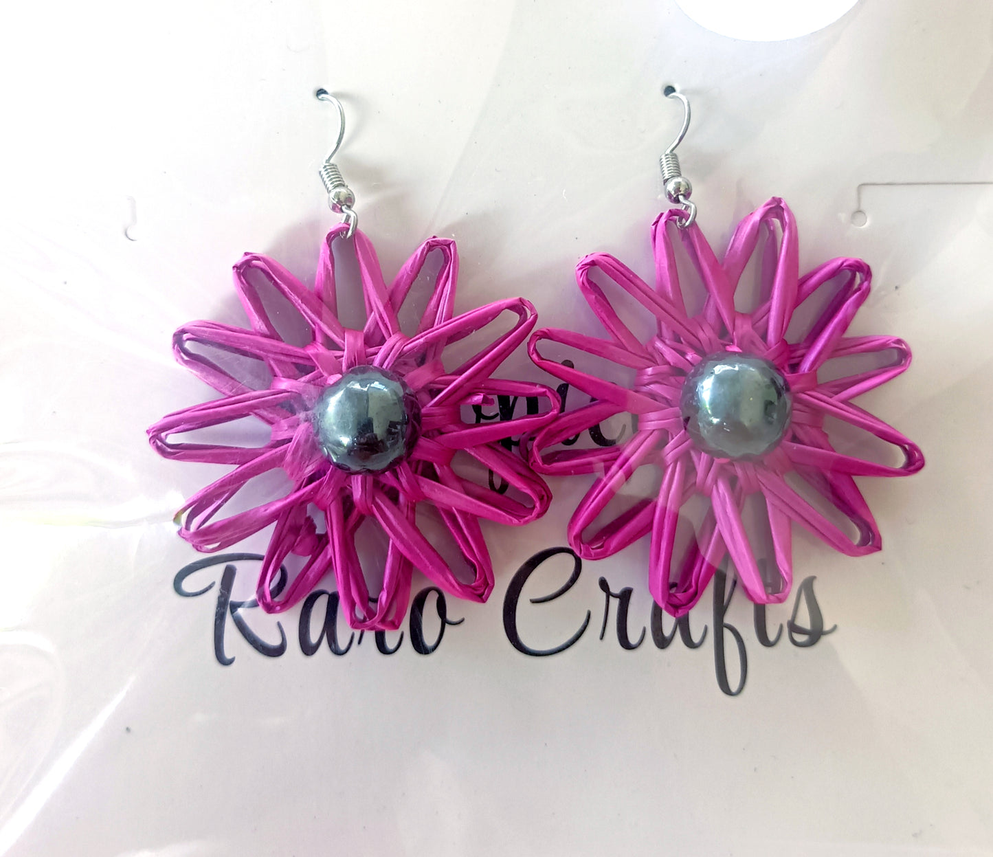 Assorted Coconut Frond/Rito Earrings Cat #1