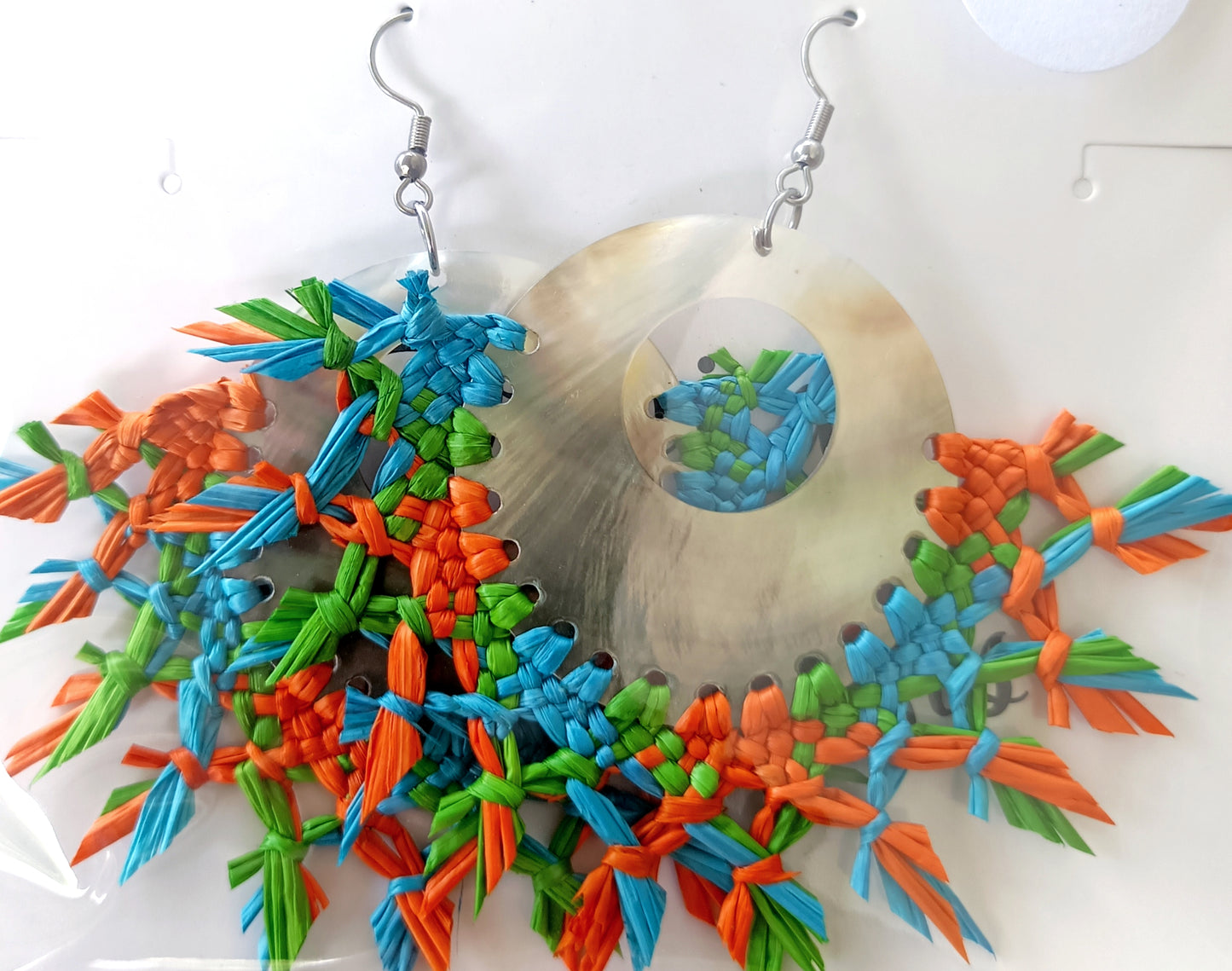 Assorted Coconut Frond/Rito Earrings Cat #1