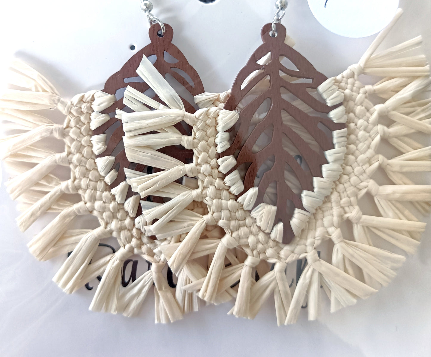 Assorted Coconut Frond/Rito Earrings Cat #1