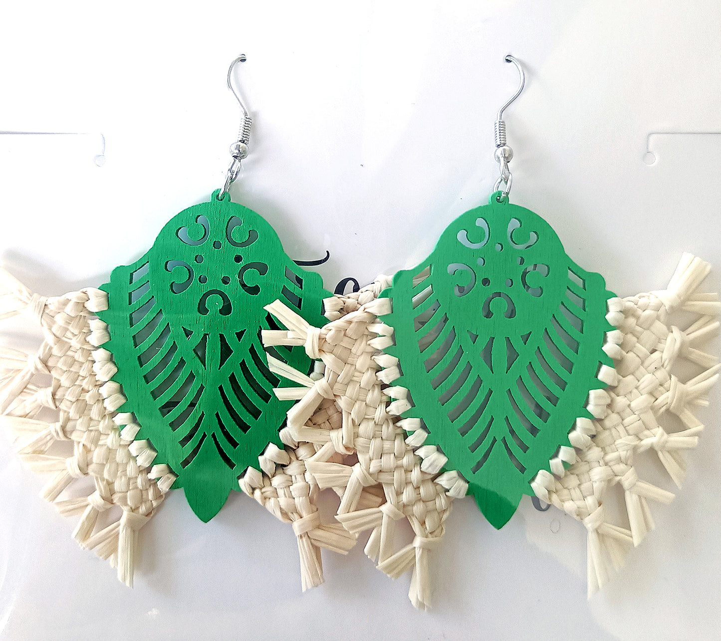 Assorted Coconut Frond/Rito Earrings Cat #1