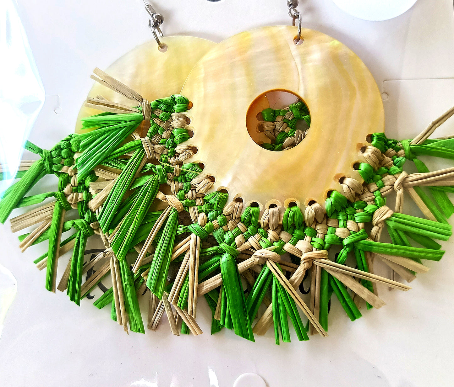 Assorted Coconut Frond/Rito Earrings Cat #1