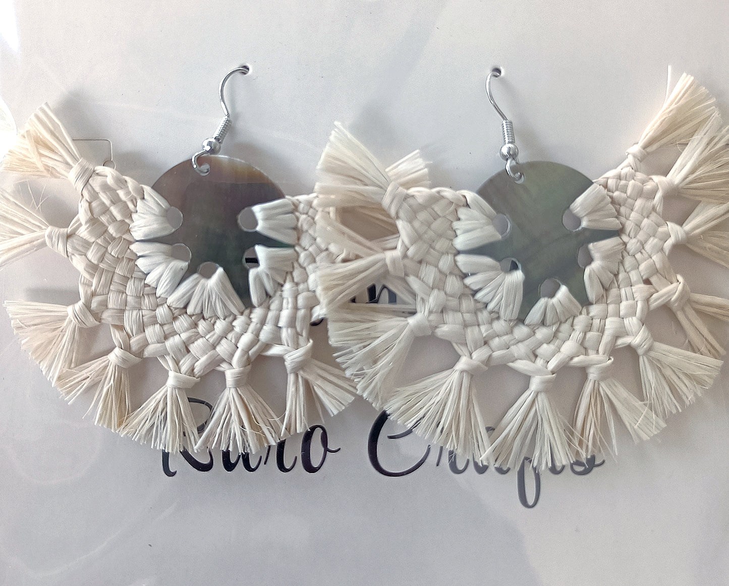 Assorted Coconut Frond/Rito Earrings Cat #1