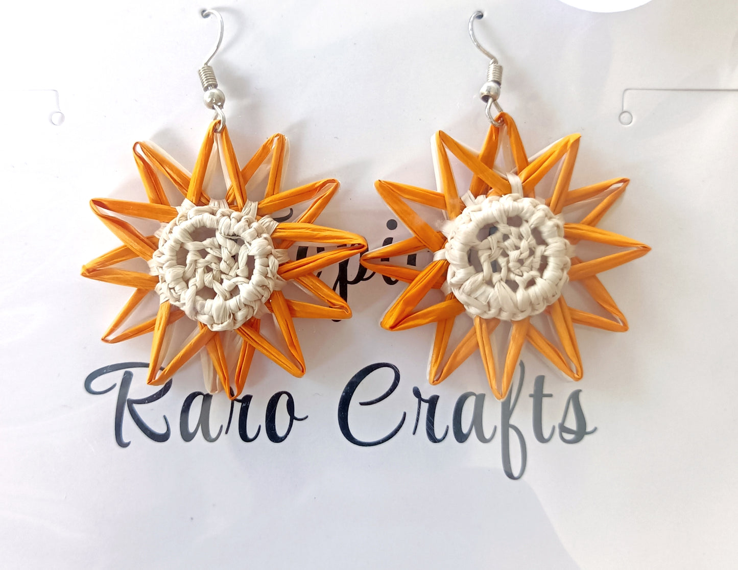 Assorted Coconut Frond/Rito Earrings Cat #1