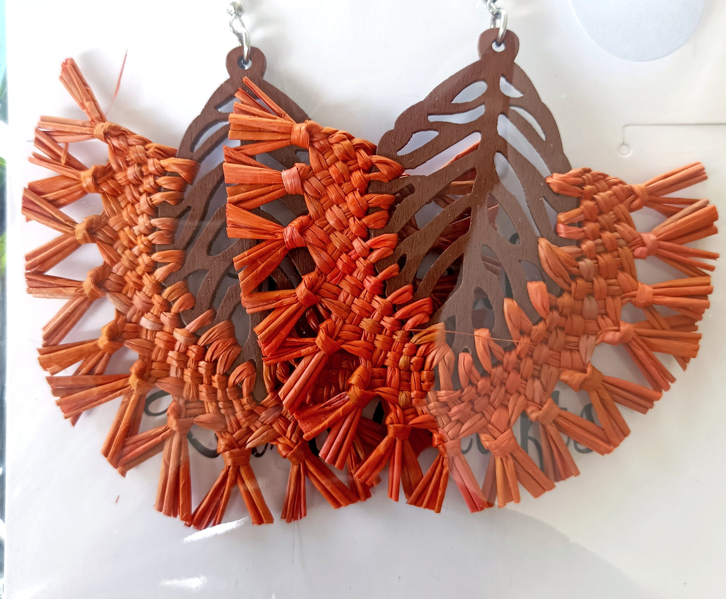 Assorted Coconut Frond/Rito Earrings Cat #1