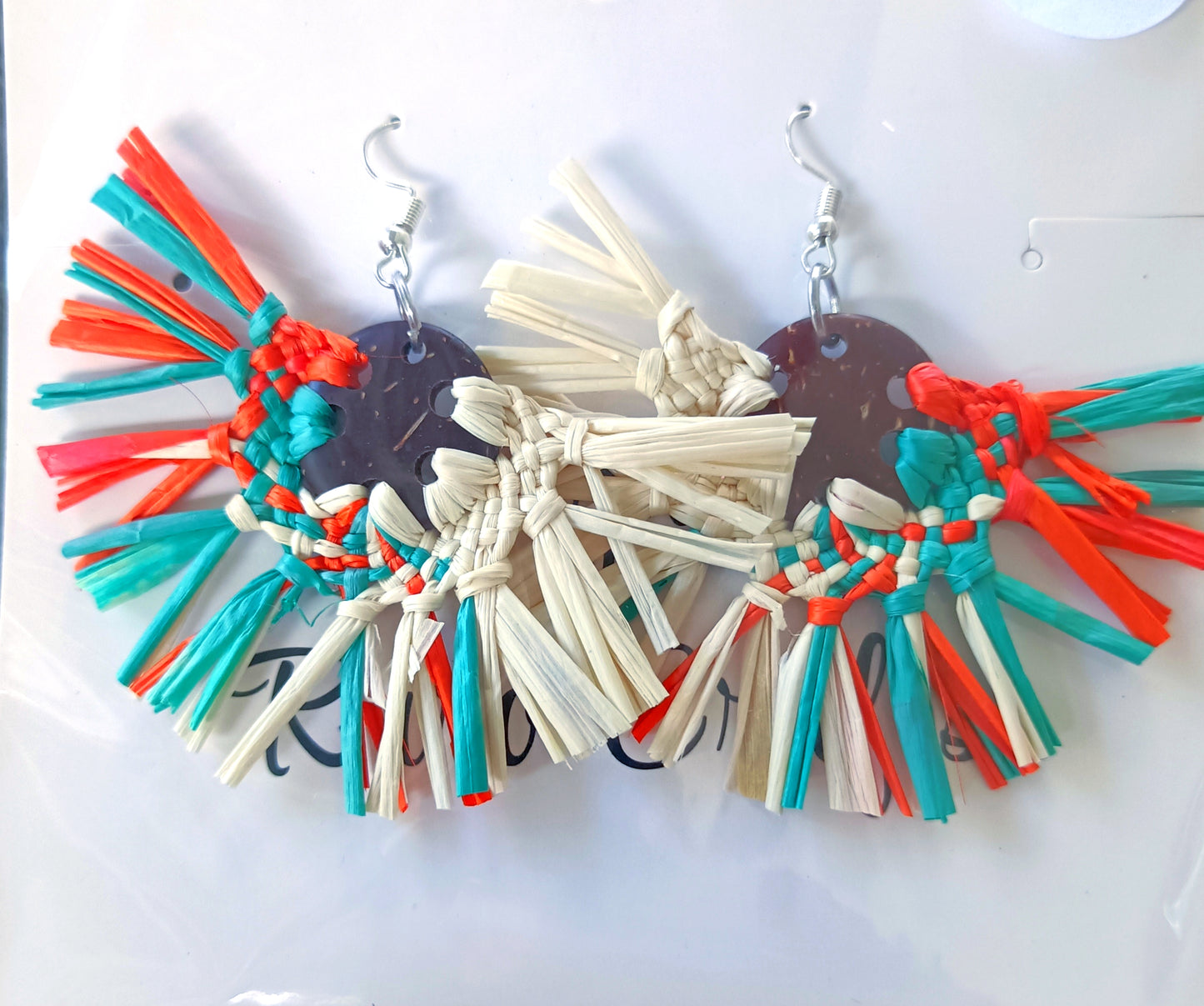 Assorted Coconut Frond/Rito Earrings Cat #1