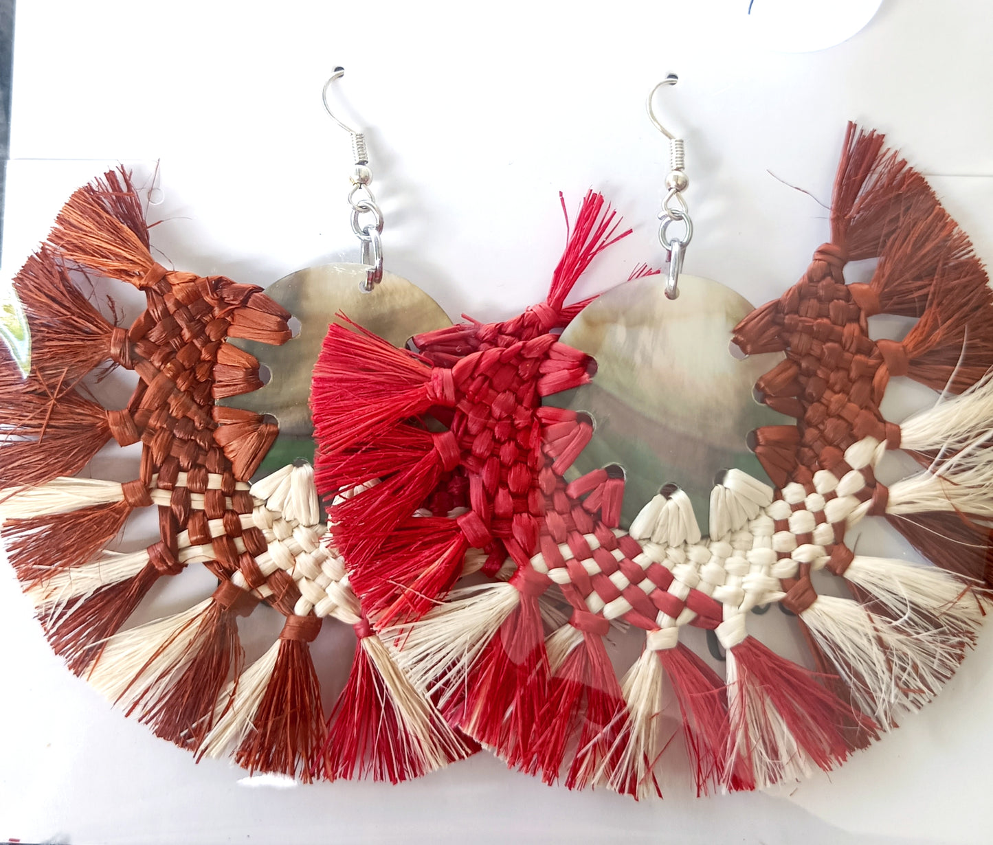 Assorted Coconut Frond/Rito Earrings Cat #1