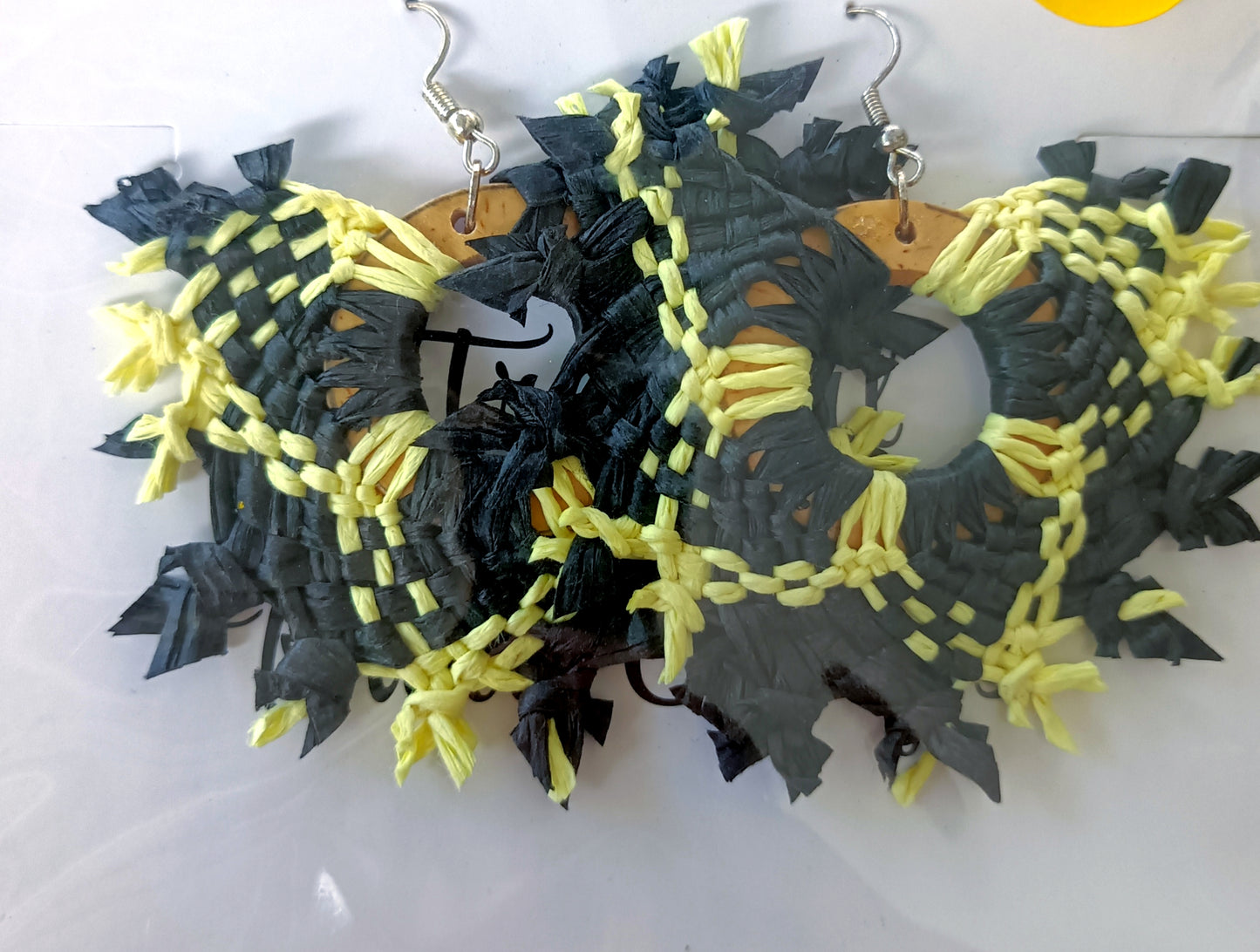 Assorted Coconut Frond/Rito Earrings Cat #1
