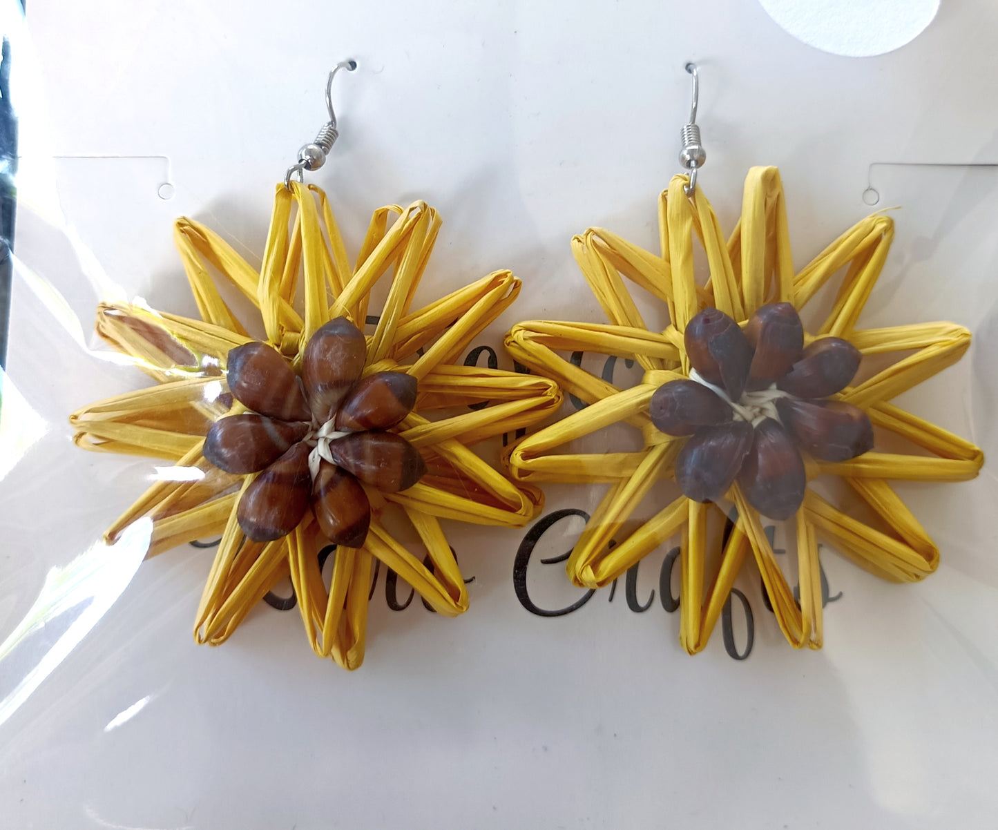 Assorted Coconut Frond/Rito Earrings Cat #1
