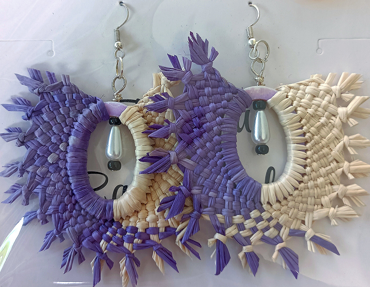 Assorted Coconut Frond/Rito Earrings Cat #1