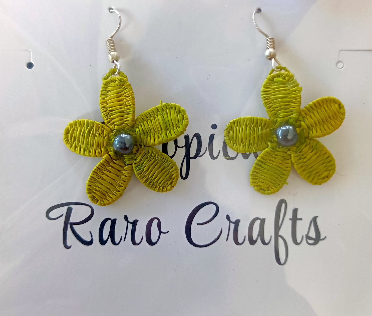 Assorted Coconut Frond/Rito Earrings Cat #1