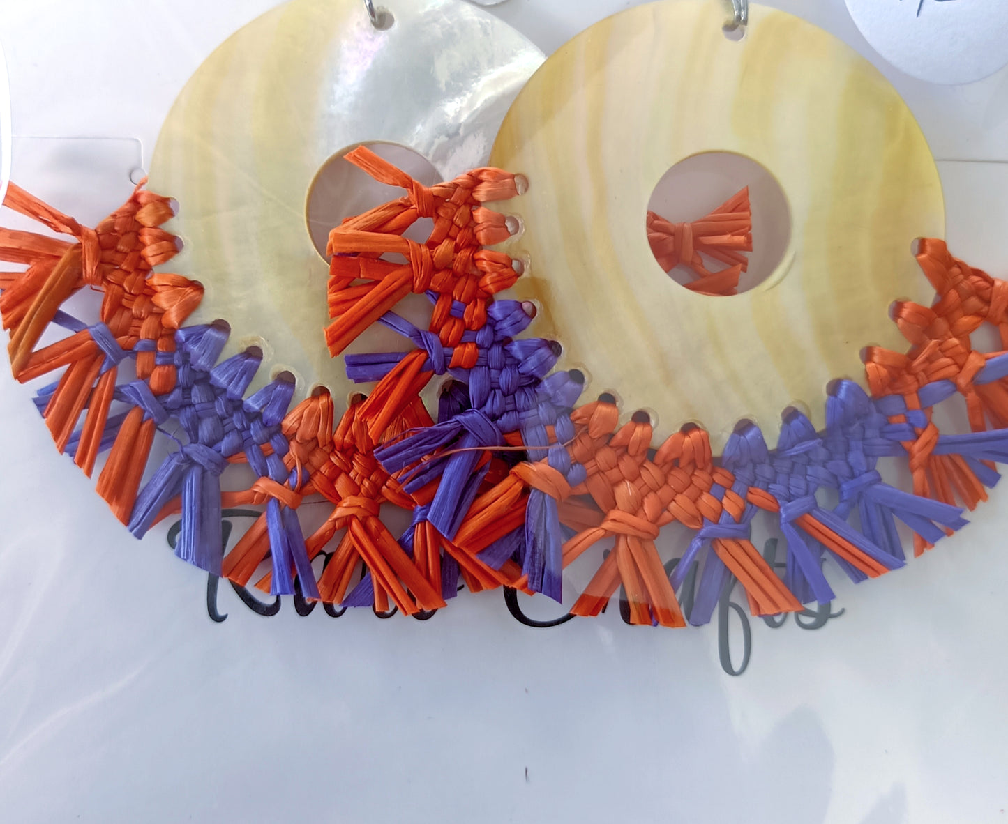 Assorted Coconut Frond/Rito Earrings Cat #1